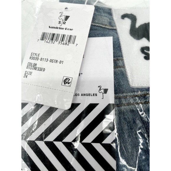 FREE People X Sandrine Rose Bermuda Jean Shorts Size 24 NWT - Picture 6 of 9